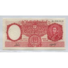 ARGENTINA COL. 457b BOT 1948 BILLETE DE $ 10 MONEDA NACIONAL SIN CIRCULAR -UNC